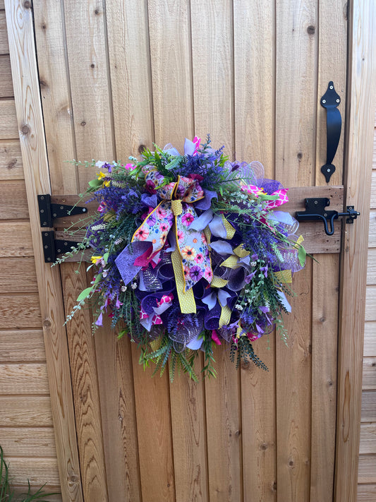 Purple Spring Wreath