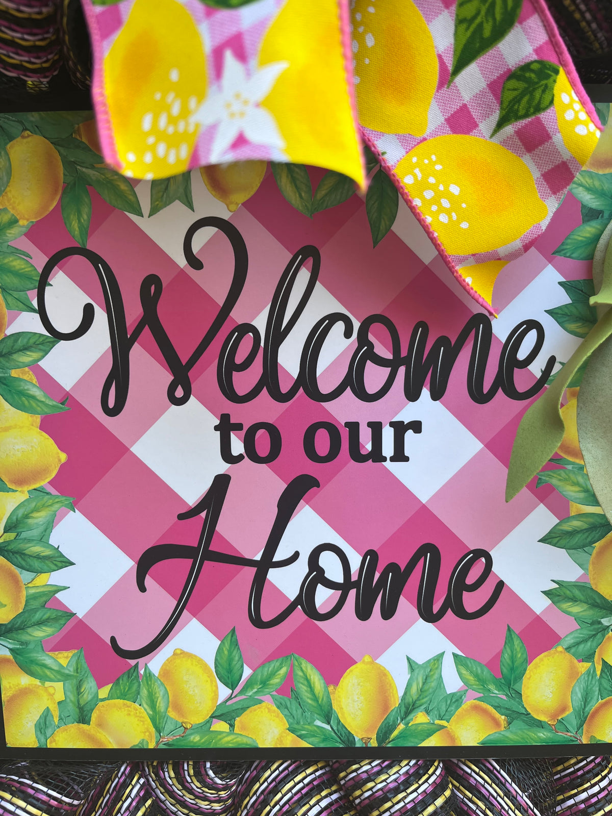 Welcome to Our Home with Lemons/Spring Wreath