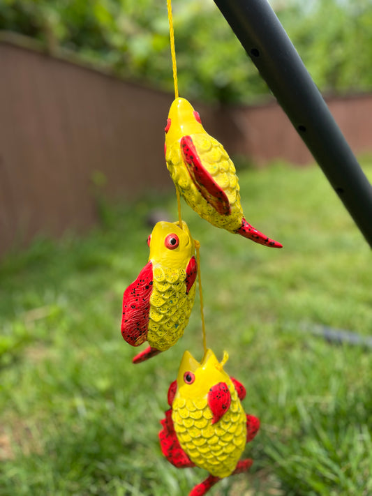Fishy Business Yellow/Red Ceramic