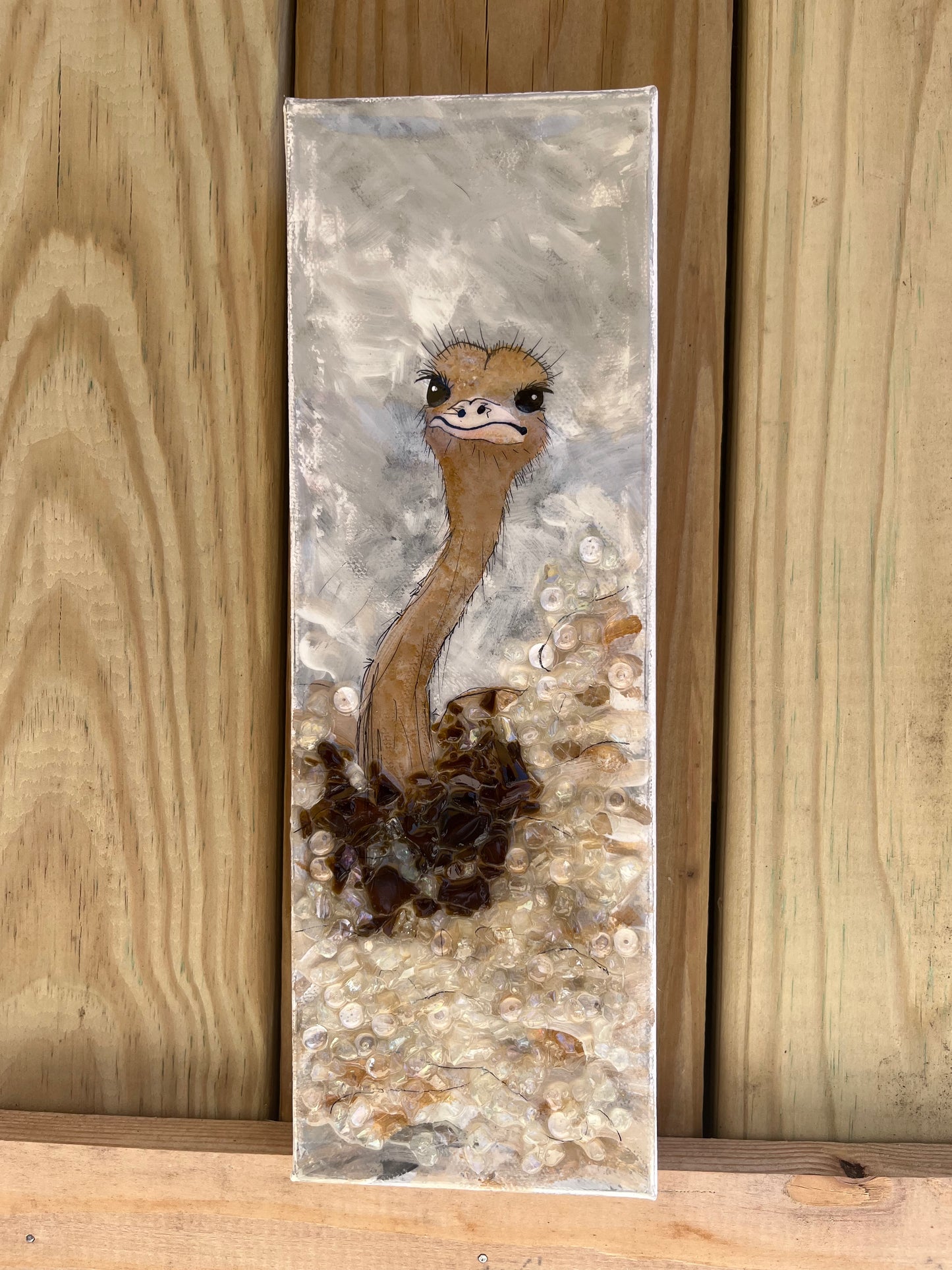 Zoo Animals: Giraffe and Ostrich